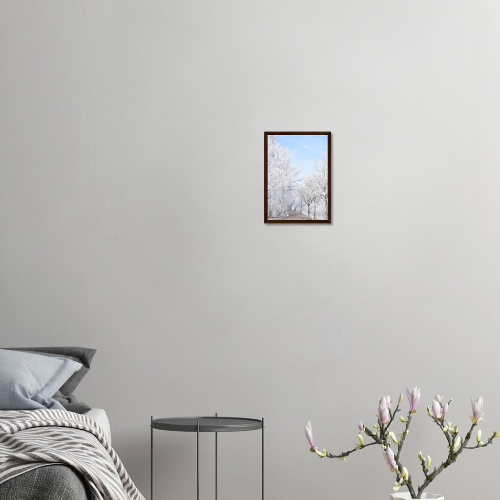 Winter's Silent Path - Framed Poster - JDivine 