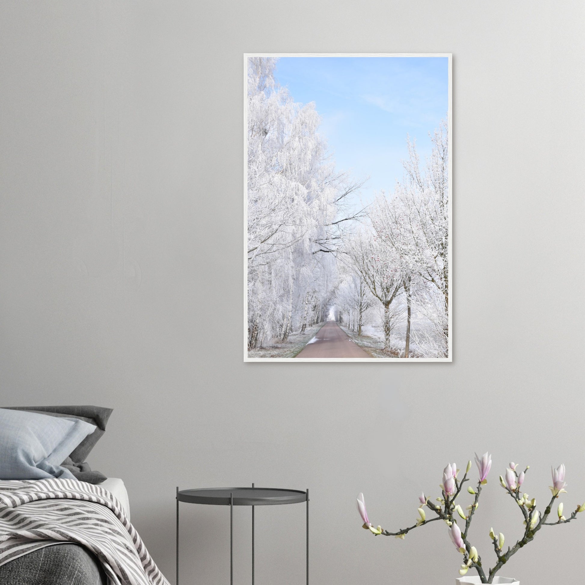 Winter's Silent Path - Framed Poster - JDivine 
