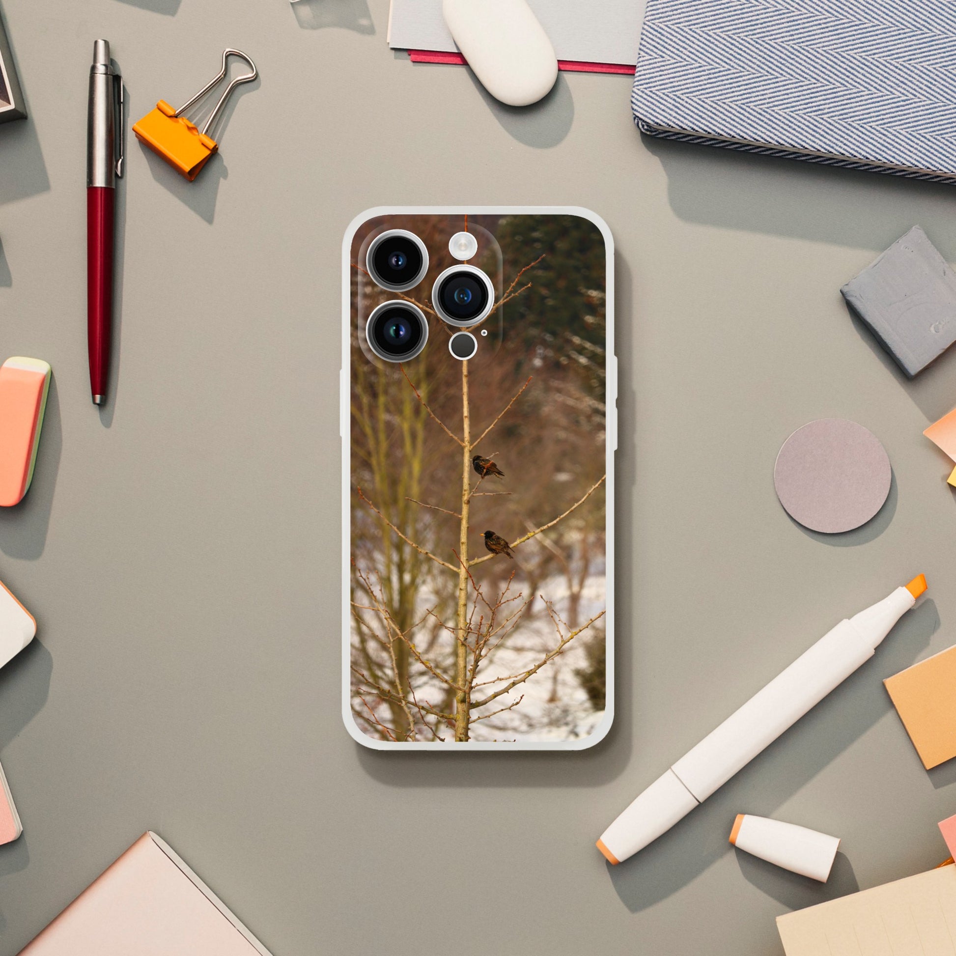 Feathered Winterday - Flexi Phone Case - JDivine 