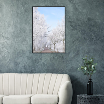 Winter's Silent Path - Framed Poster - JDivine 