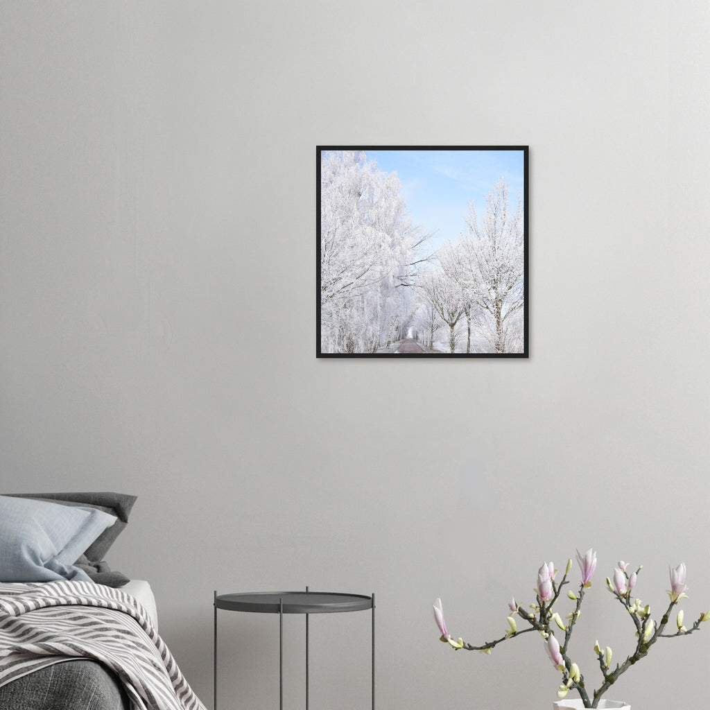 Winter's Silent Path - Framed Poster - JDivine 