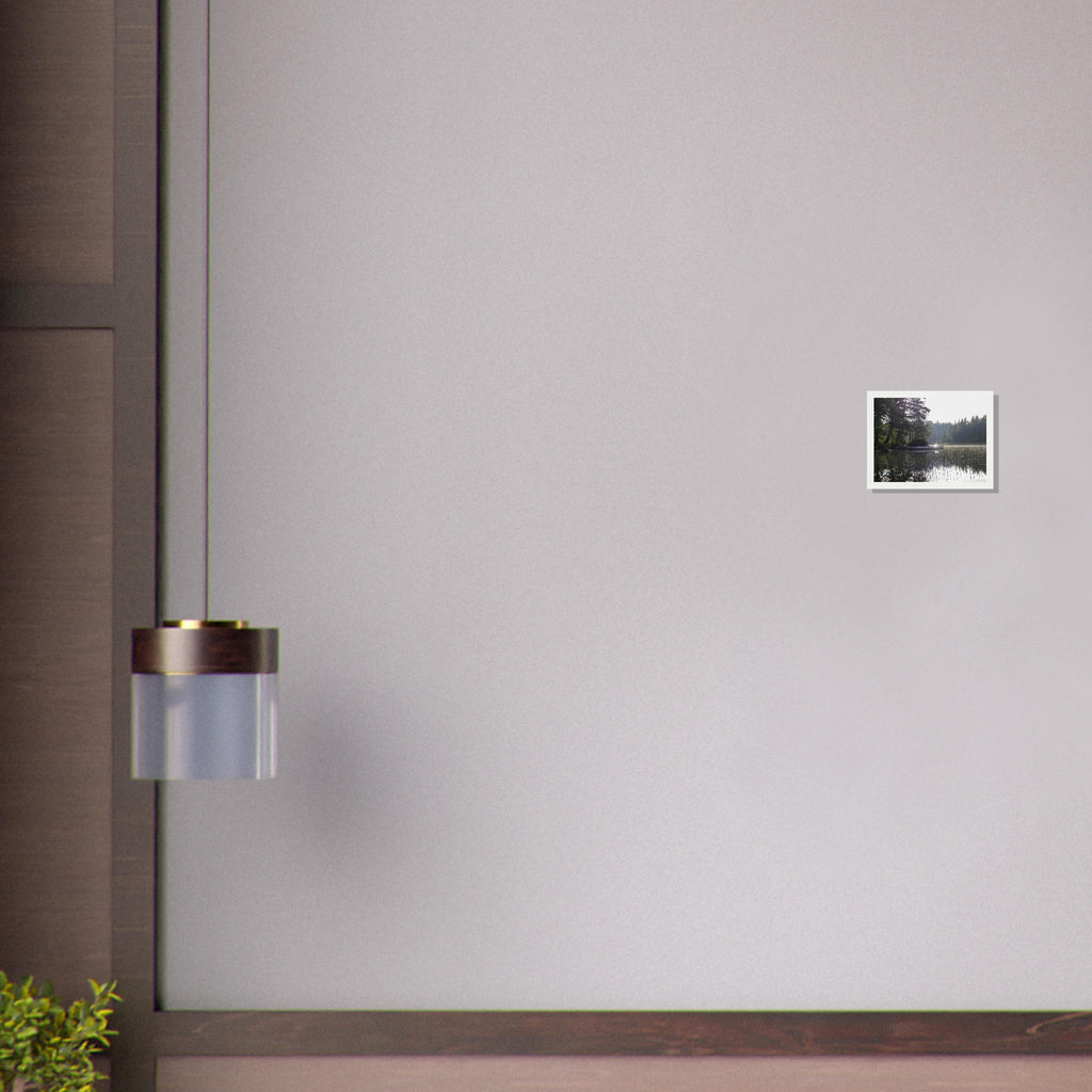 Morning Mist Canoe - Framed Poster - JDivine 