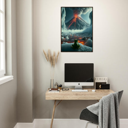 Arctic Contrast: A Tale of Fire and Ice - Framed Poster - JDivine 