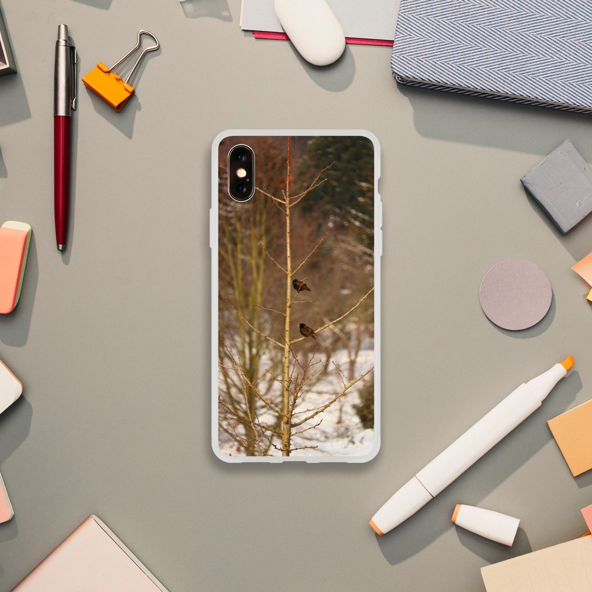 Feathered Winterday - Flexi Phone Case - JDivine 