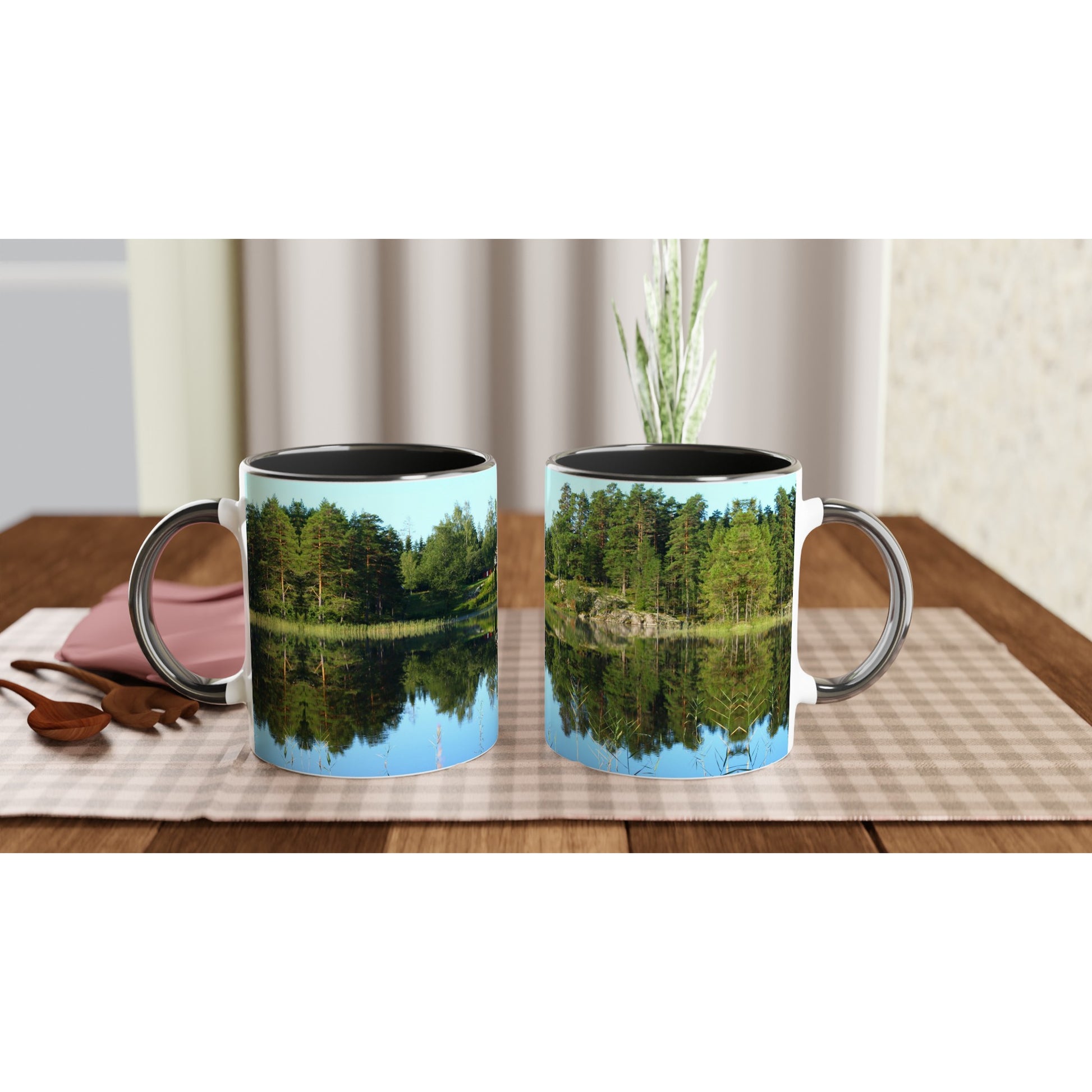Cabin by lake - Mug - JDivine 