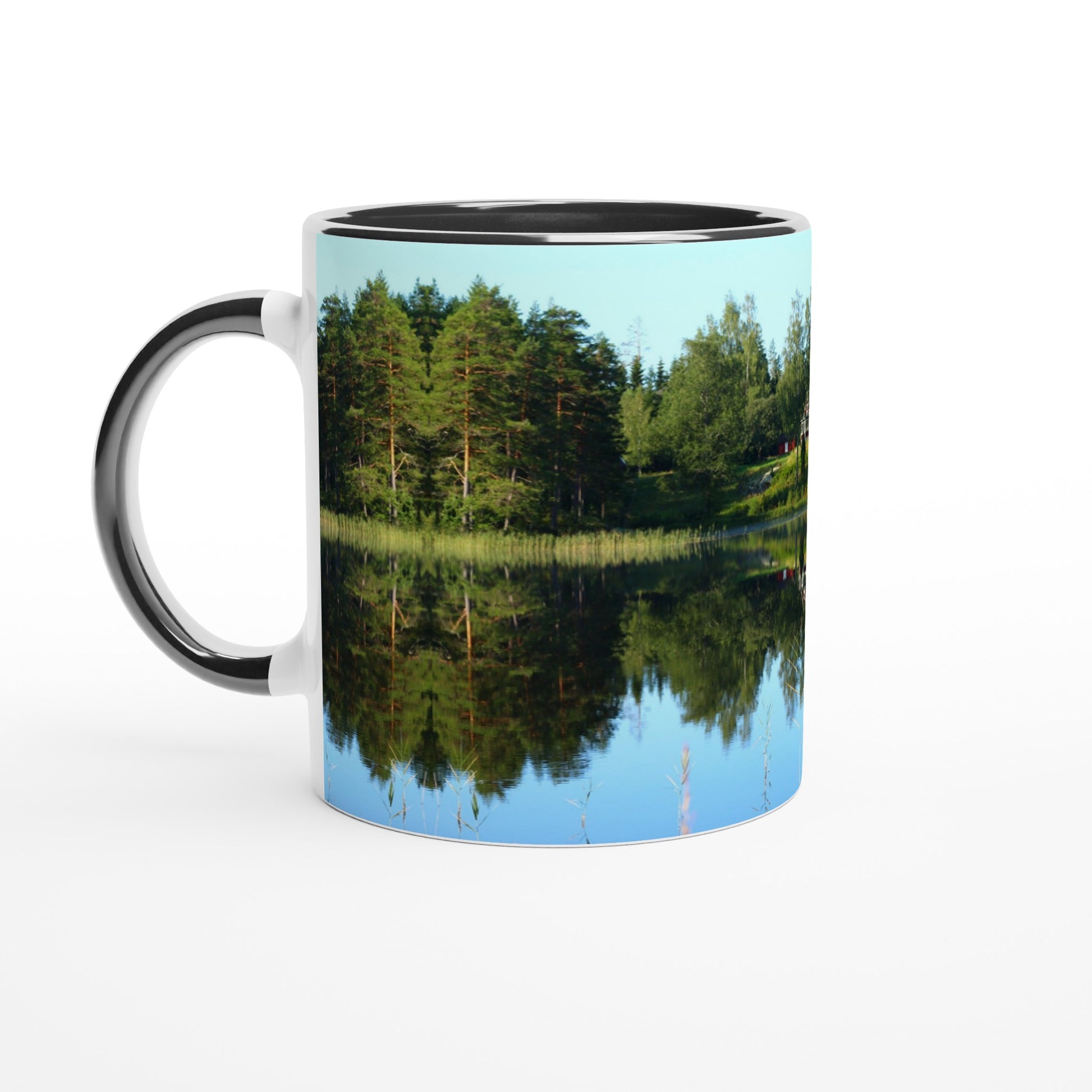 Cabin by lake - Mug - JDivine 