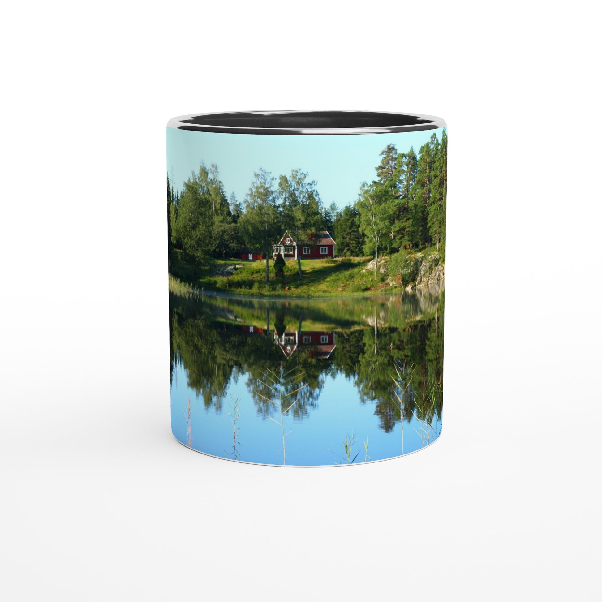 Cabin by lake - Mug - JDivine 