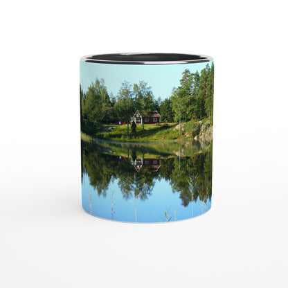 Cabin by lake - Mug - JDivine 