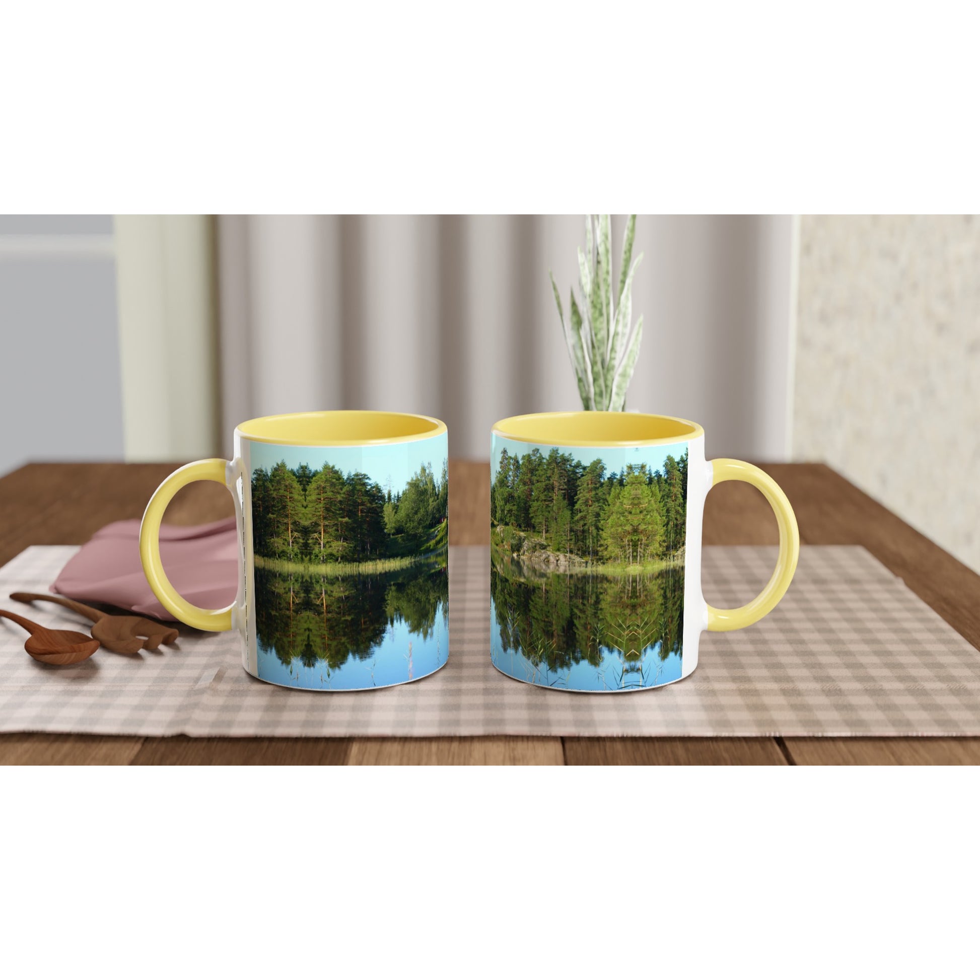 Cabin by lake - Mug - JDivine 
