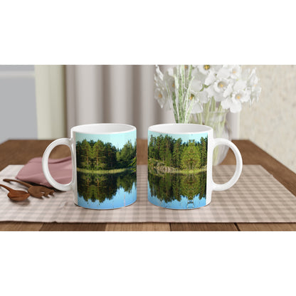 Cabin by lake - Mug - JDivine 