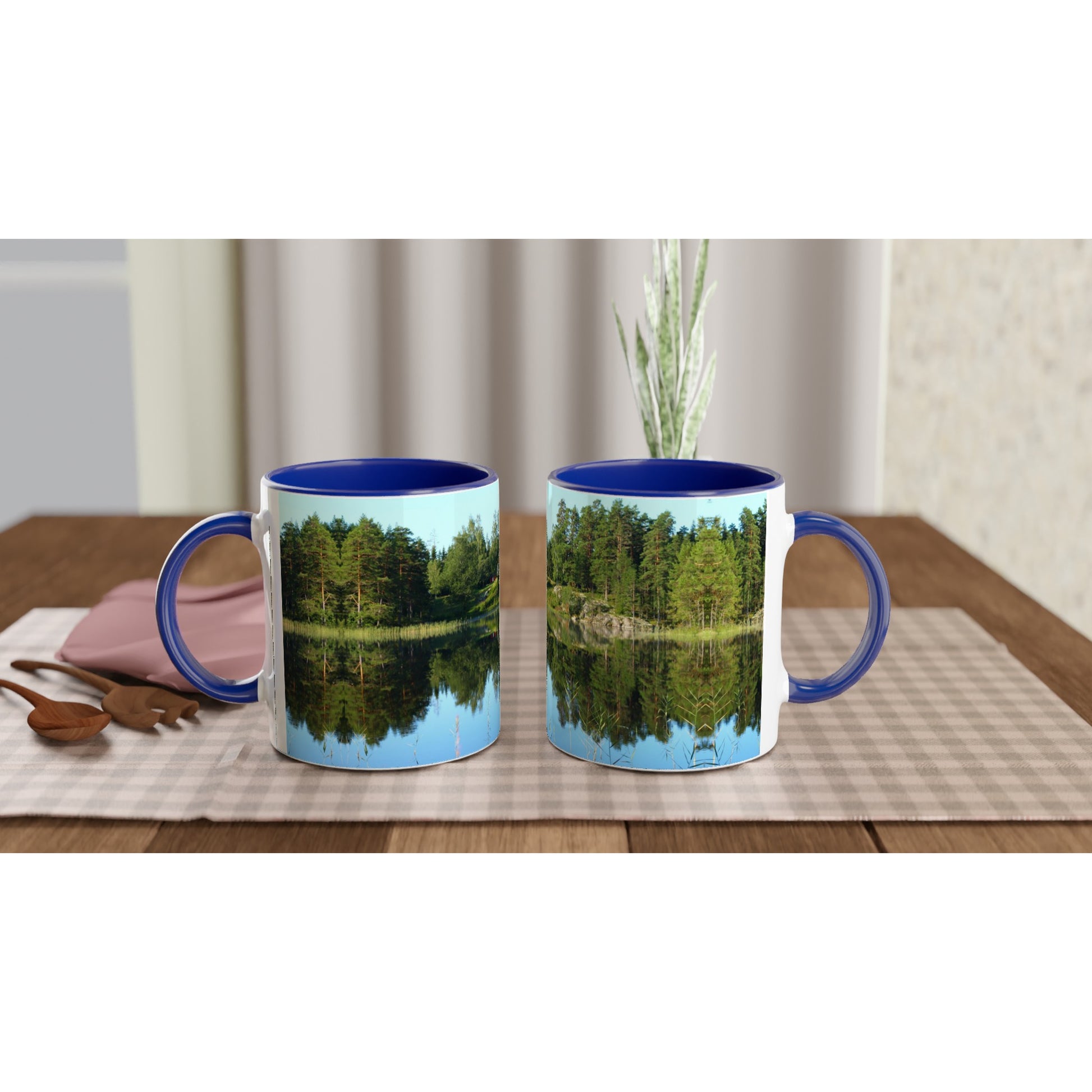 Cabin by lake - Mug - JDivine 