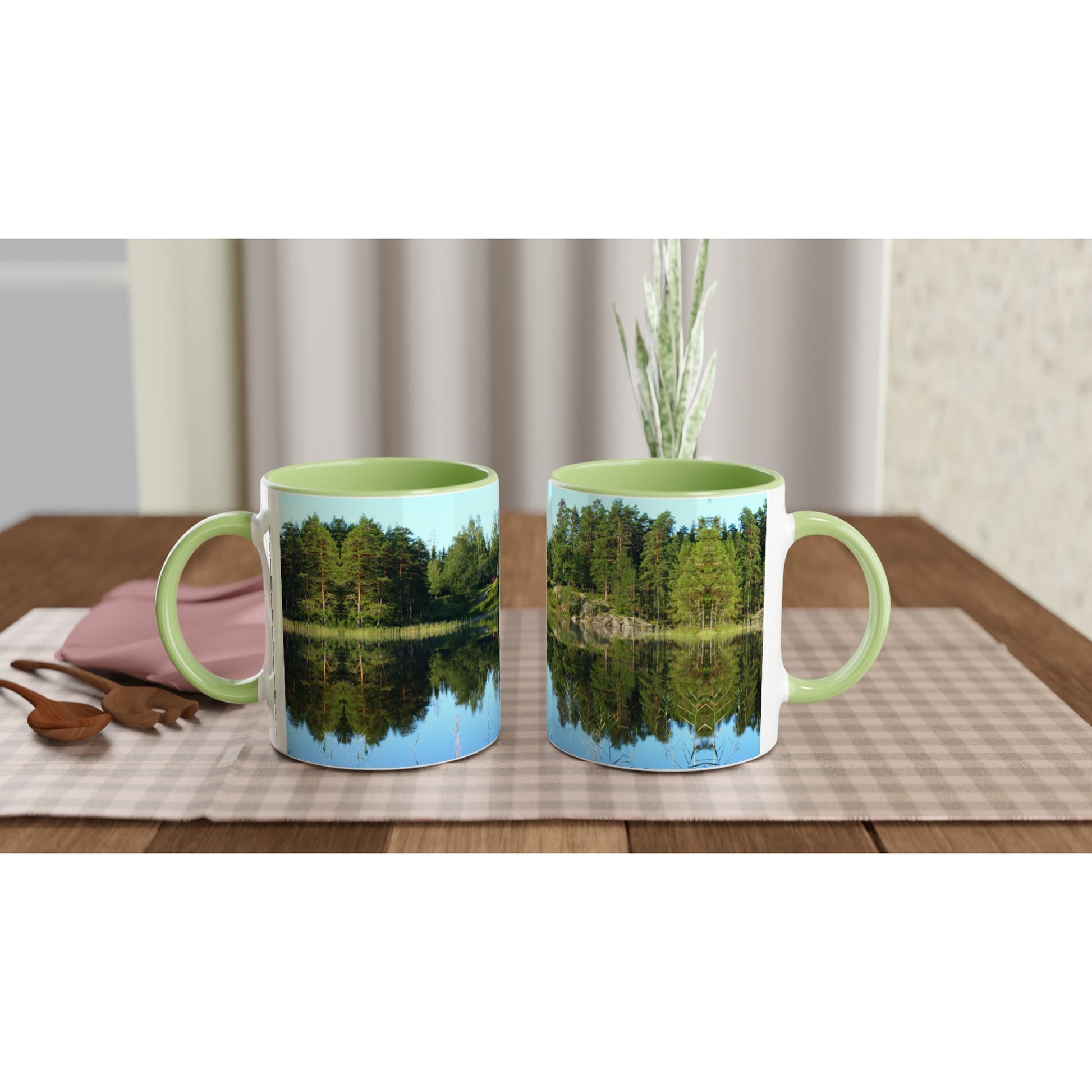 Cabin by lake - Mug - JDivine 
