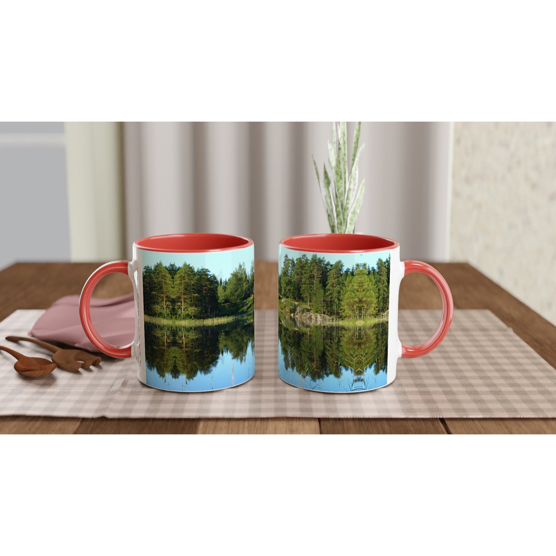Cabin by lake - Mug - JDivine 
