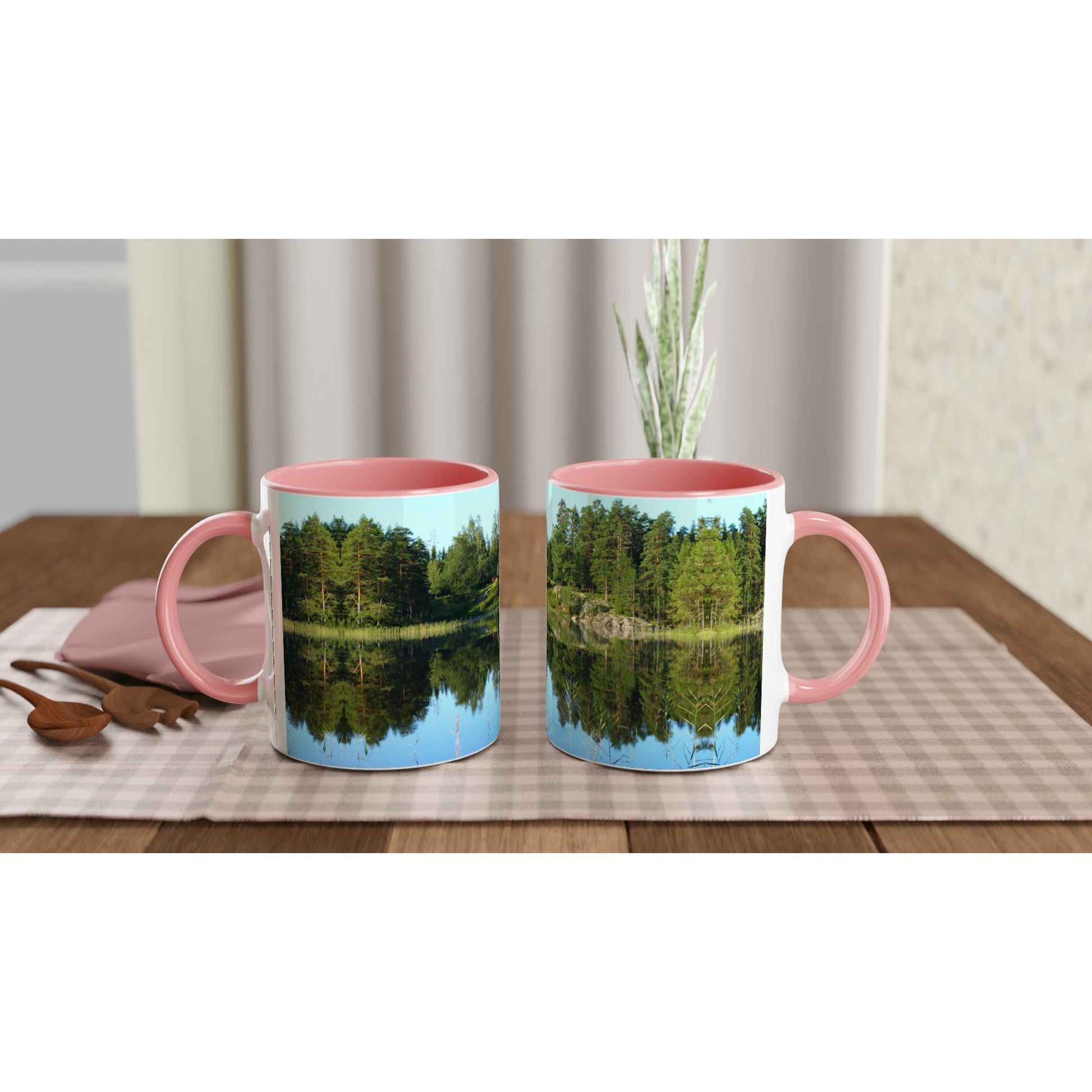 Cabin by lake - Mug - JDivine 