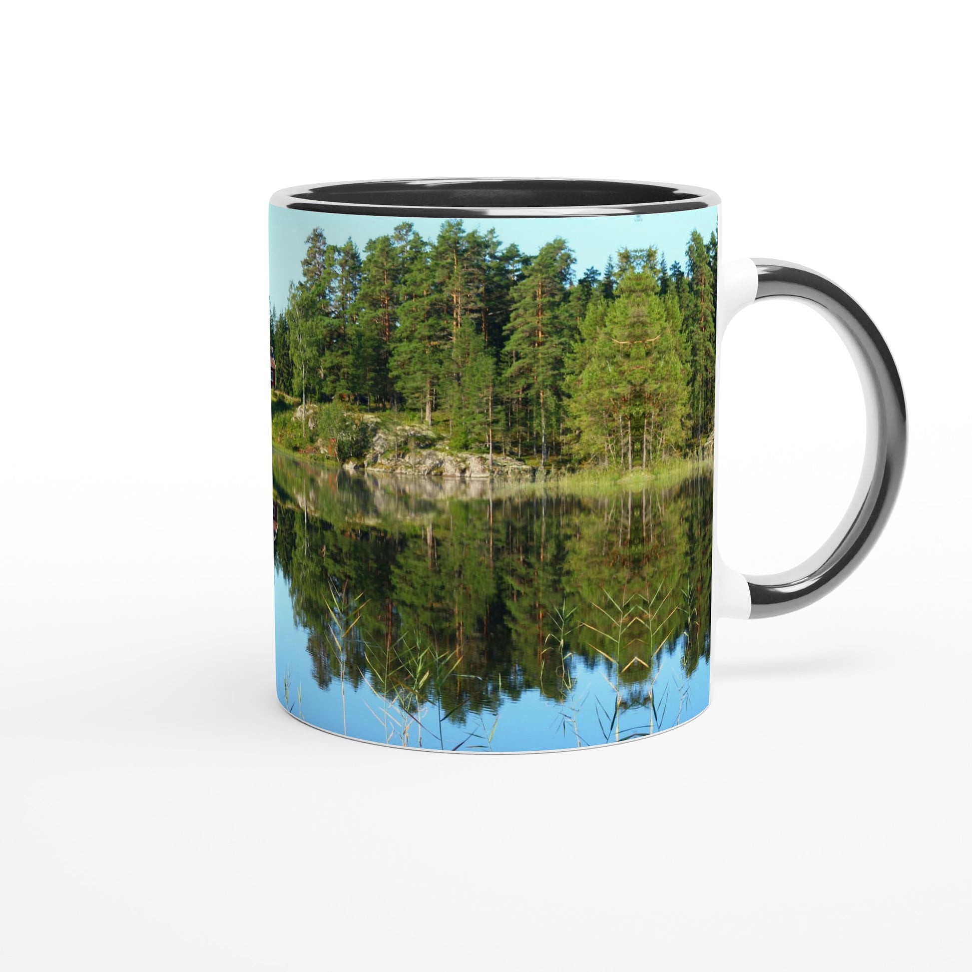 Cabin by lake - Mug - JDivine 