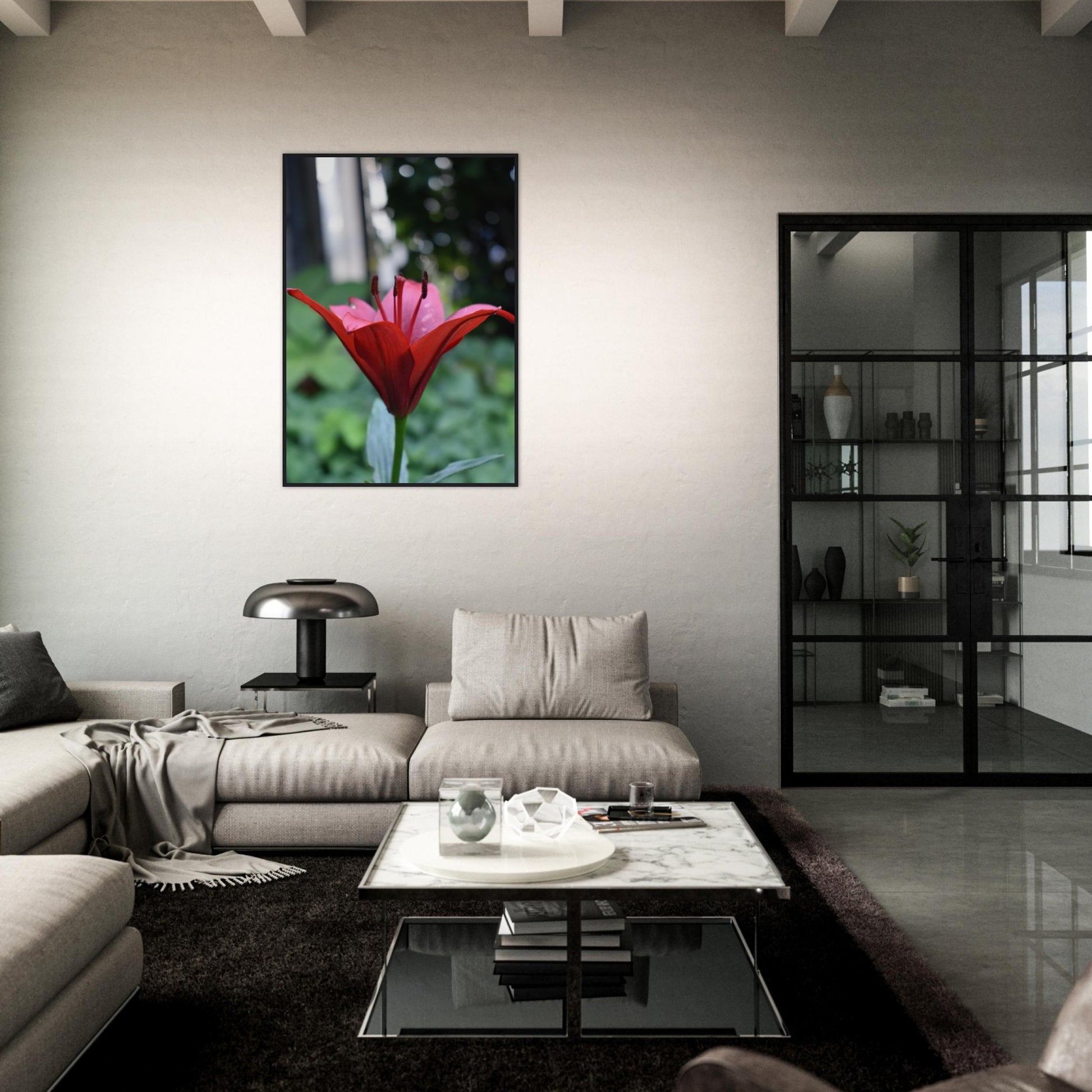 Crimson Embrace - Framed Poster - JDivine 