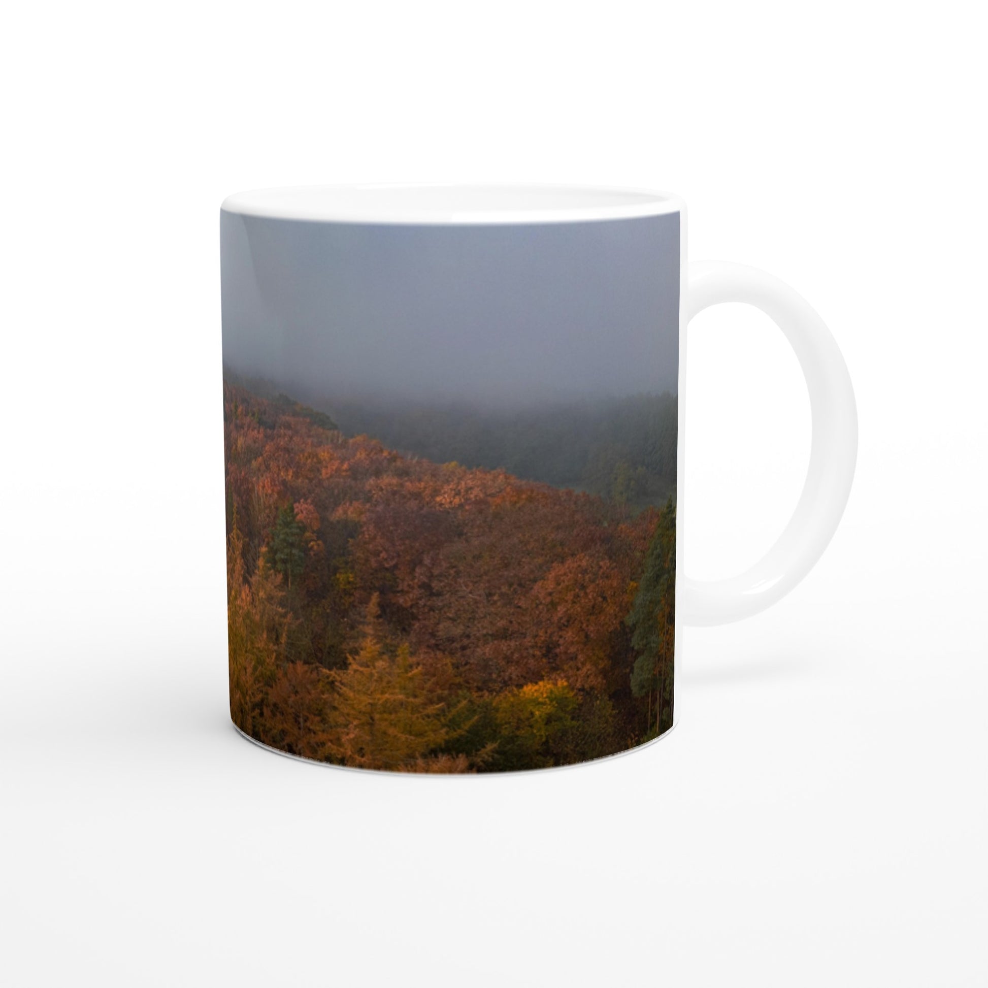 Misty Autumn Forest - Mug - JDivine 