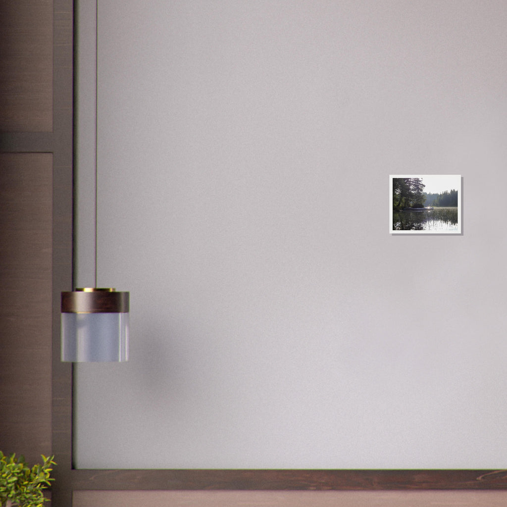 Morning Mist Canoe - Framed Poster - JDivine 