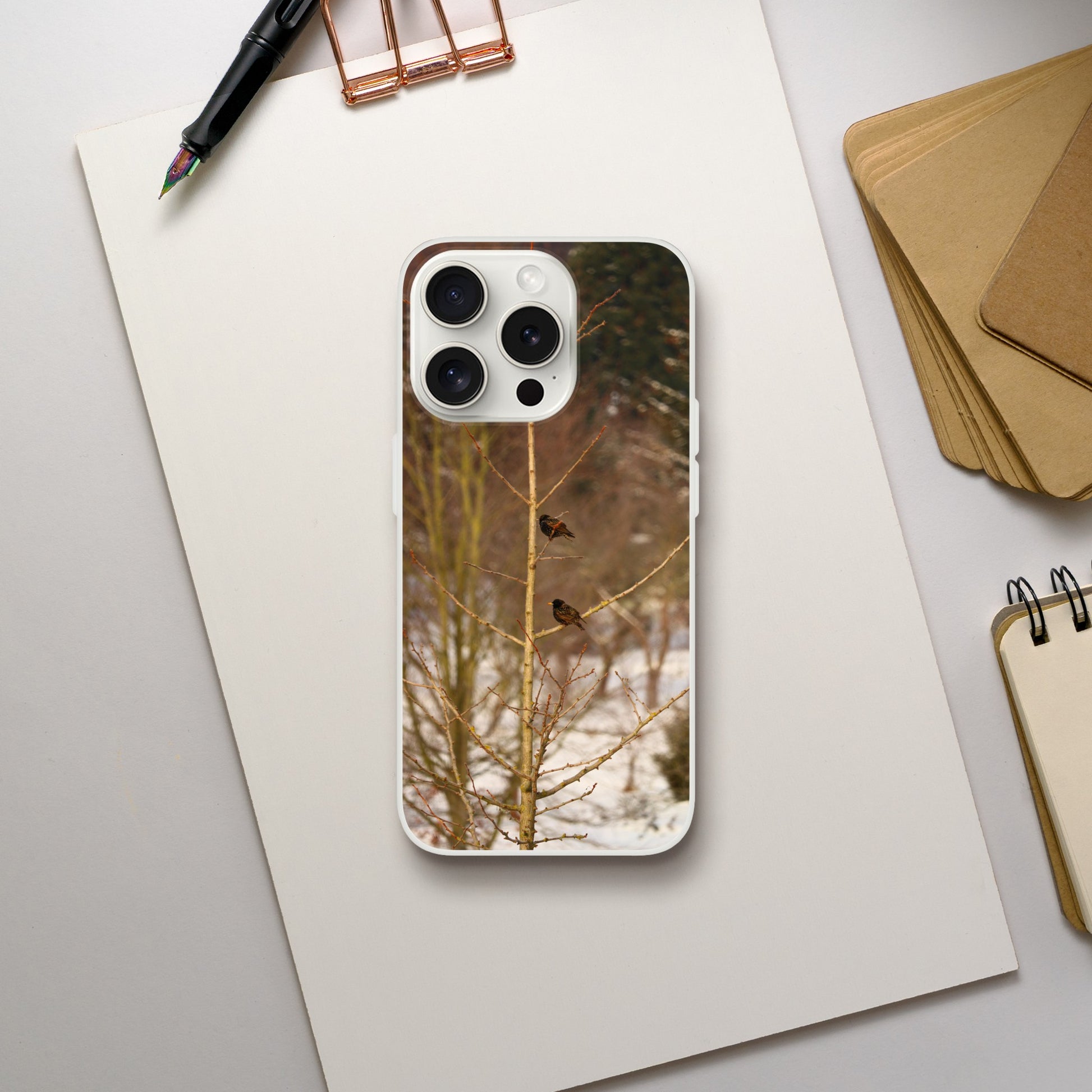 Feathered Winterday - Flexi Phone Case - JDivine 