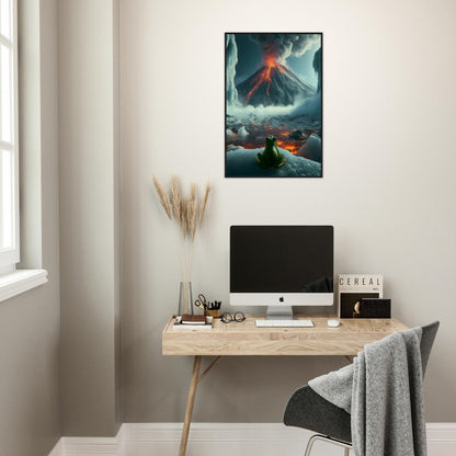 Arctic Contrast: A Tale of Fire and Ice - Framed Poster - JDivine 