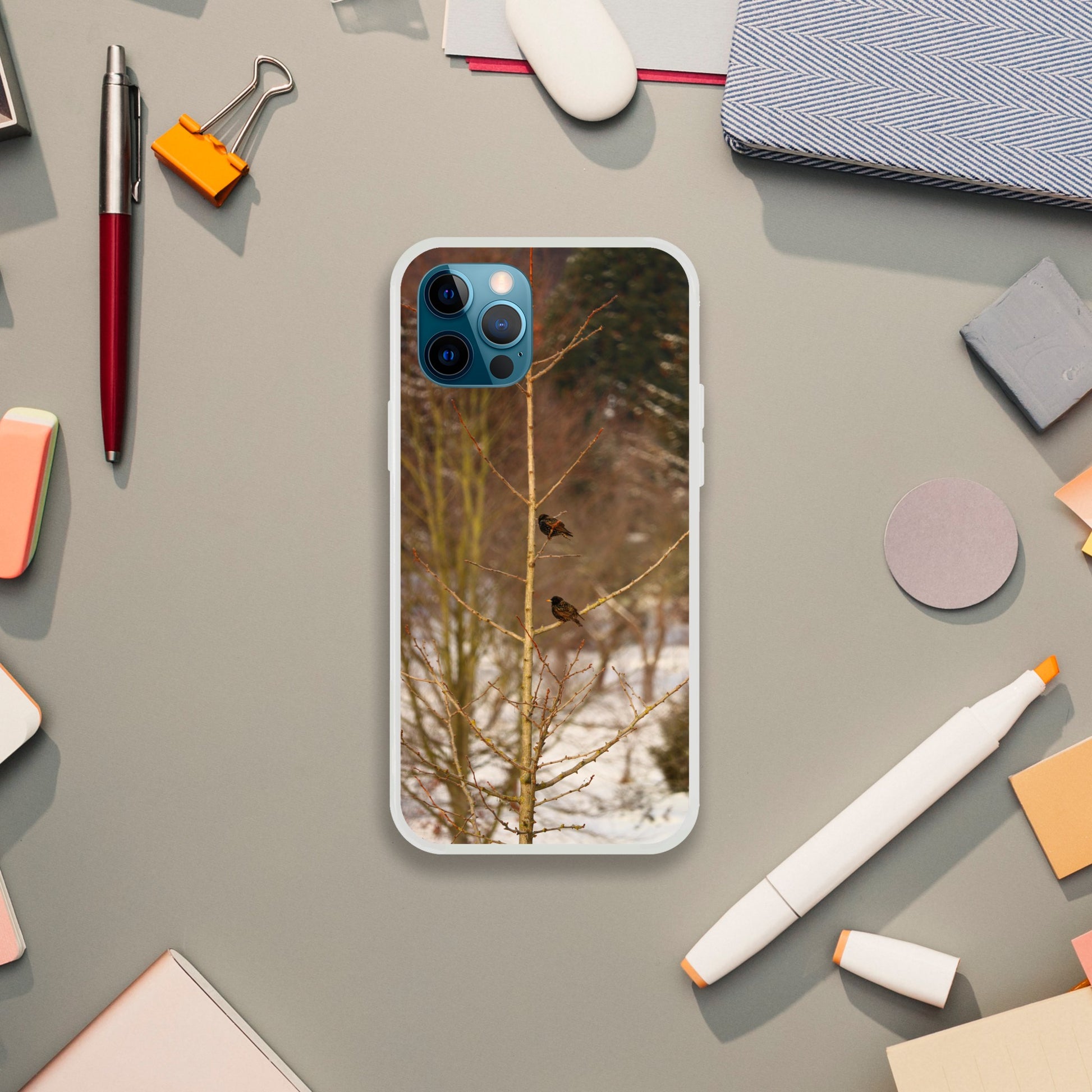 Feathered Winterday - Flexi Phone Case - JDivine 