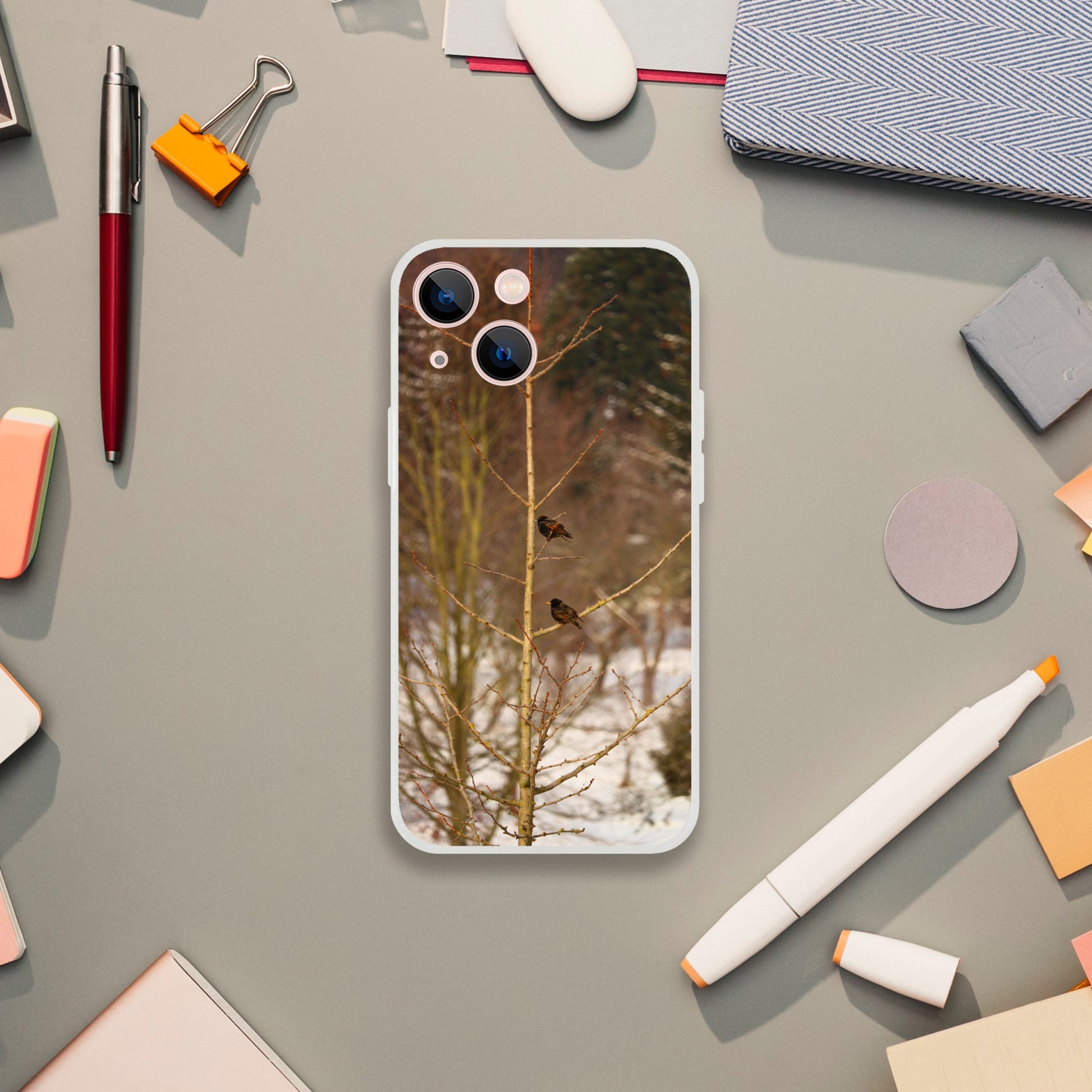 Feathered Winterday - Flexi Phone Case - JDivine 
