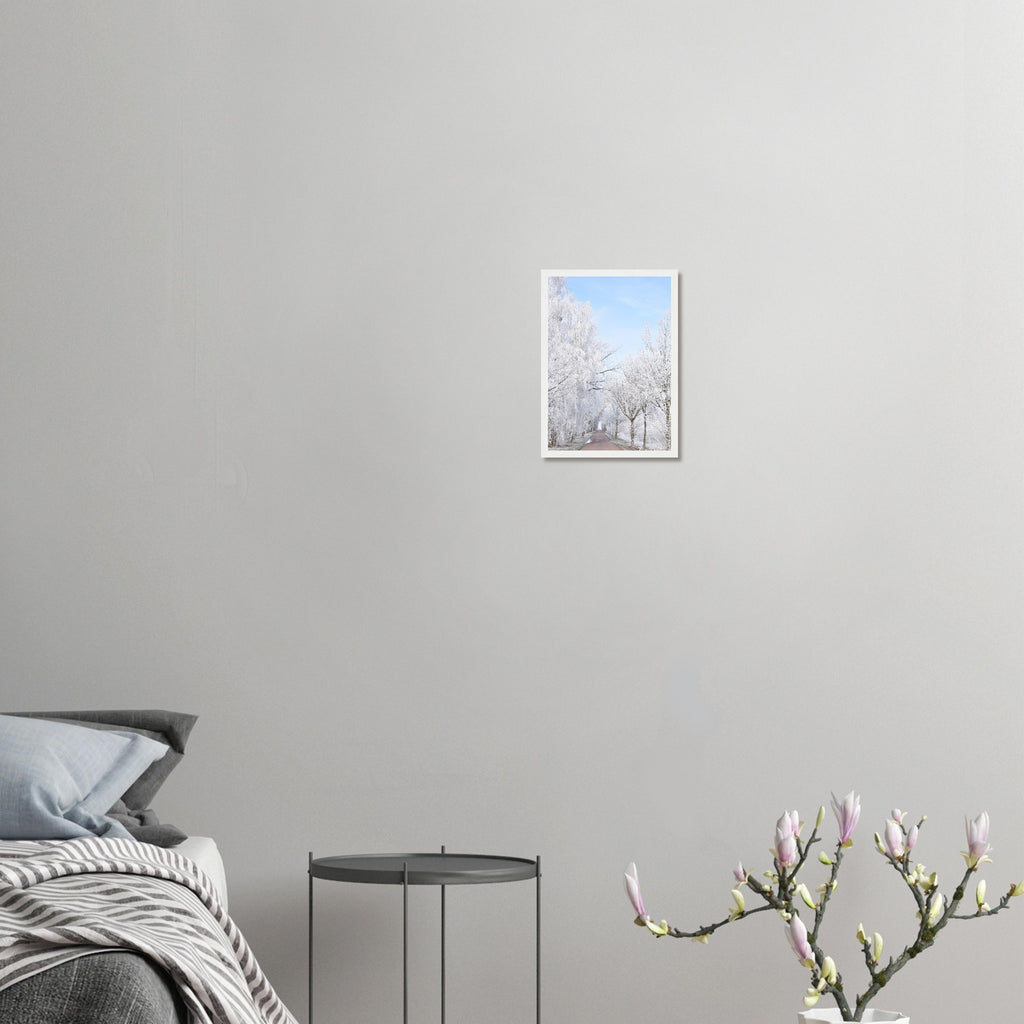 Winter's Silent Path - Framed Poster - JDivine 