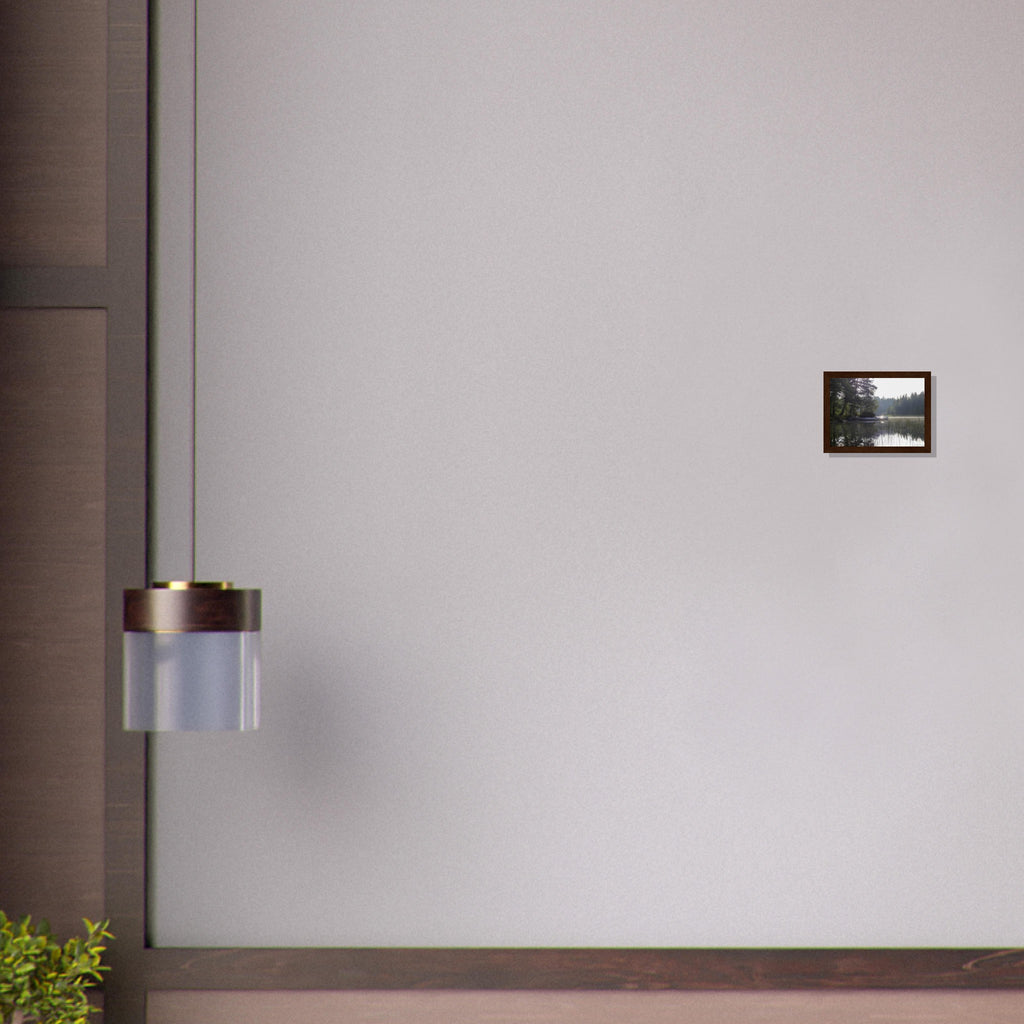 Morning Mist Canoe - Framed Poster - JDivine 